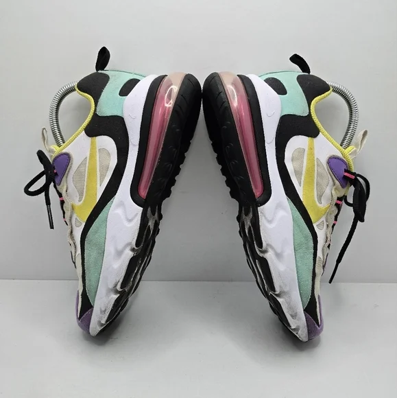 Nike | Air Max 270 React 'Bright Violet' sporty activewear sneakers | WMS 7.5 - Picture 13 of 14